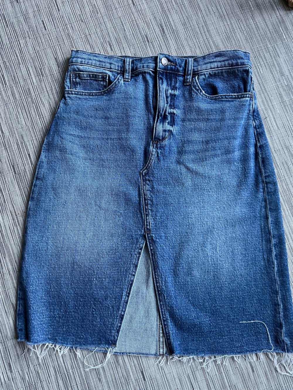 JOE'S Jeans High Rise Denim stretch Skirt Ladies 28 Light Wash Front Slit